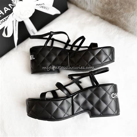 chanel platform sandals 2013|Chanel sandals shop online.